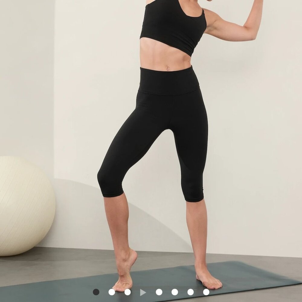Athleta Elation Ultra High Rise Crop Pants Black 2X